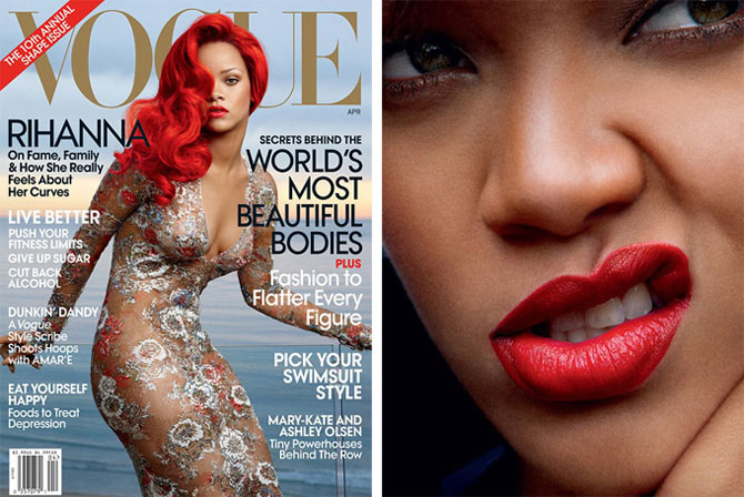 Рианна в апрельском журнале Vogue