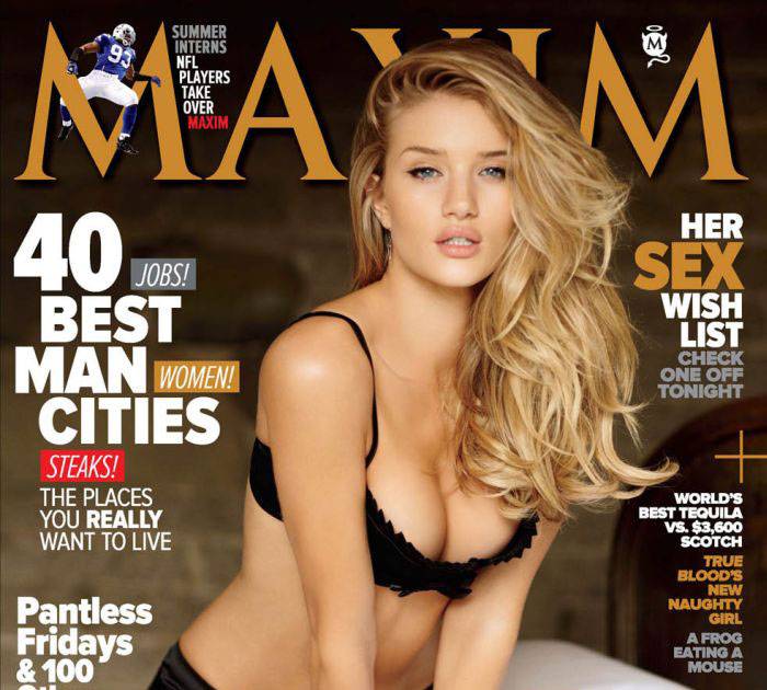 Рози Хантингтон-Уитли для журнала Maxim (10 фото)