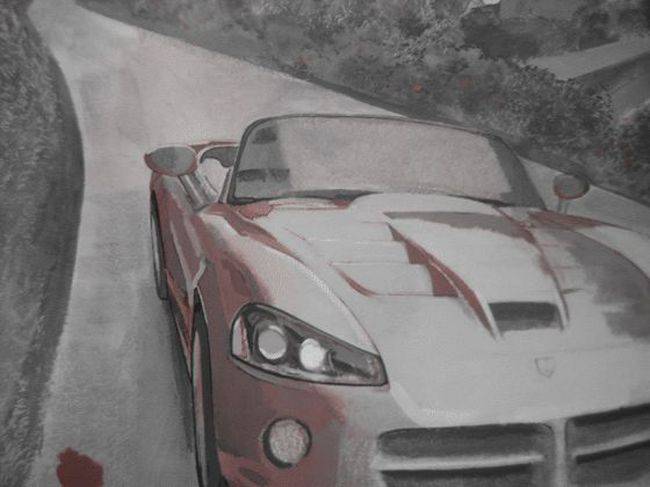 Dodge Viper на стене