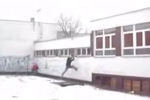Начинающие любители паркура?