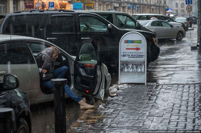 Первый снег в Москве