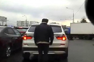 В пробке