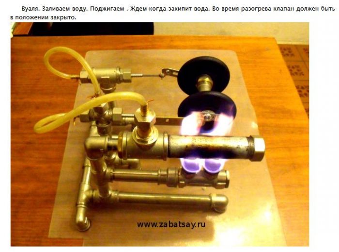 Делаем паровой двигатель из подручных средств