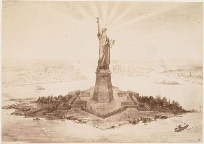 Редкие снимки со строительства статуи Свободы (11 фото)
