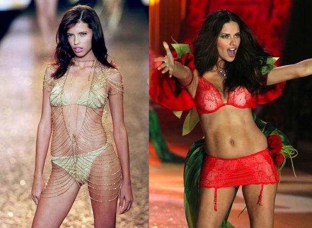 Модели Victoria Secret в начале и конце карьеры