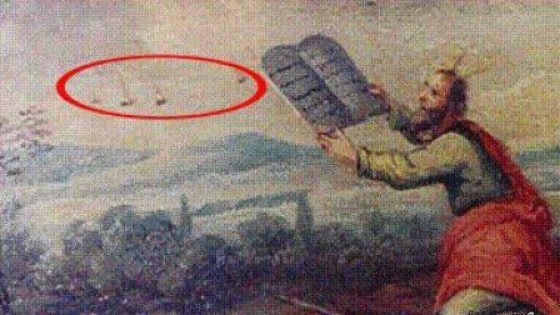 НЛО на старинных фресках и картинах