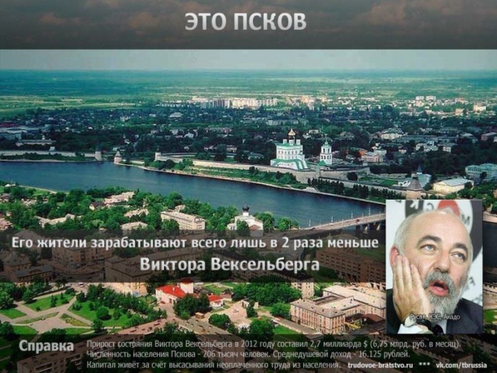 Заработок олигархов больше чем население городов