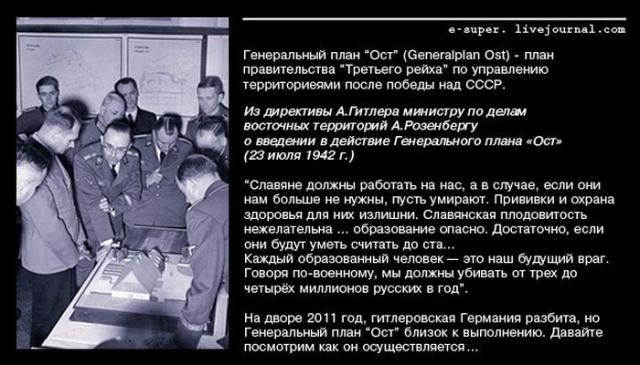Воплощение генерального плана "Ост"
