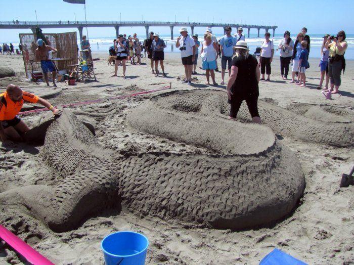 Песочные скульптуры на 3rd New Zealand Sandcastle Competition 2014
