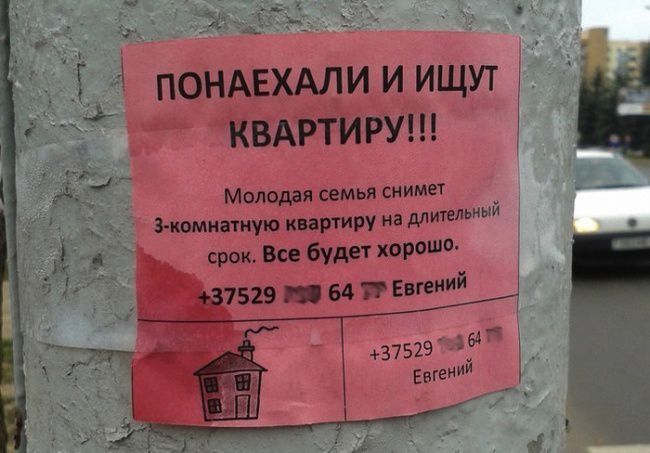 Сборник уморительных объявлений