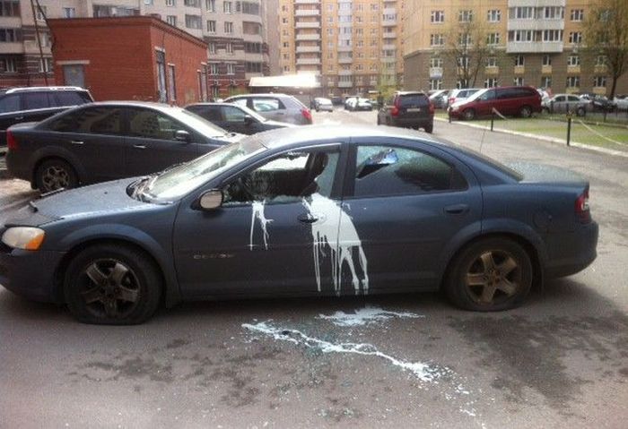 Месть владельцу авто