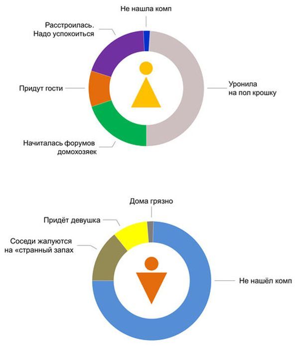 Разница полов в инфографике