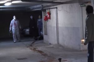 Страшный розыгрыш на парковке