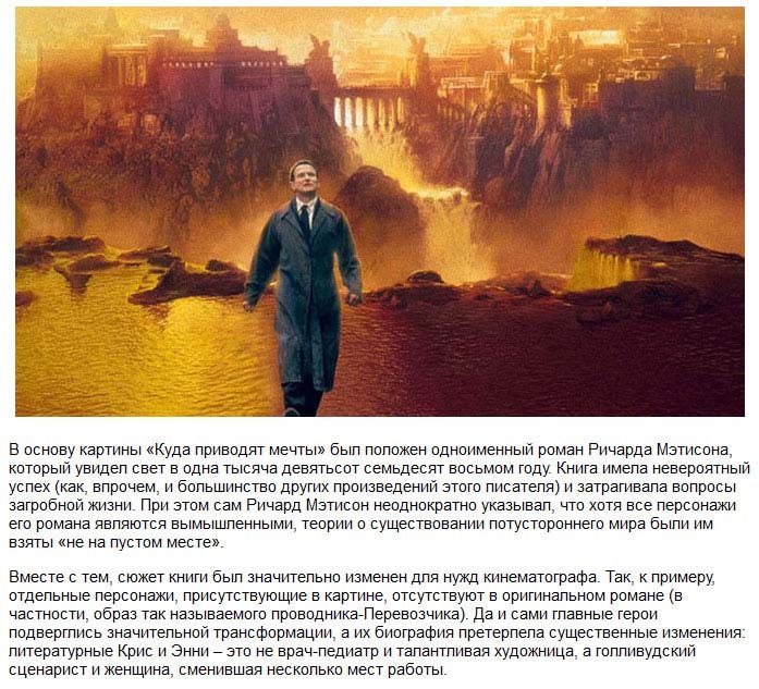 Интересные факты о фильме «Куда приводят мечты»