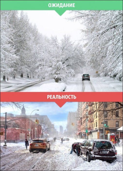 Коллекция снимков в стиле "ожидание и реальность"