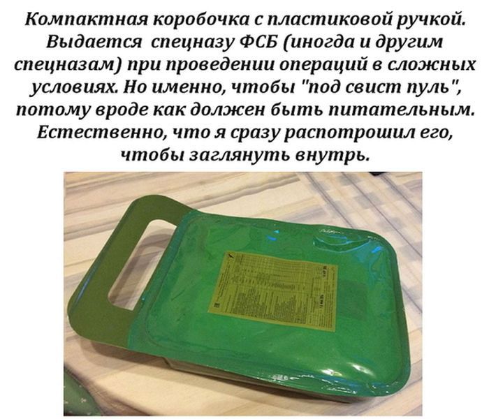 Сухпай бойцов спецназа ФСБ