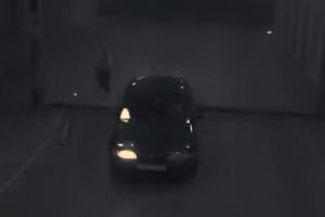 Попался на гаражных вратах