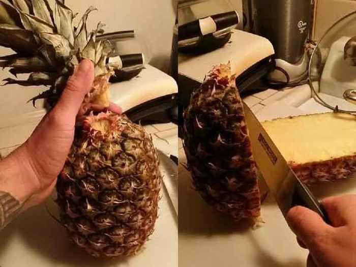 Как порезать ананас