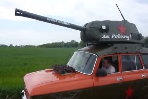 Мужик мечтал о танке