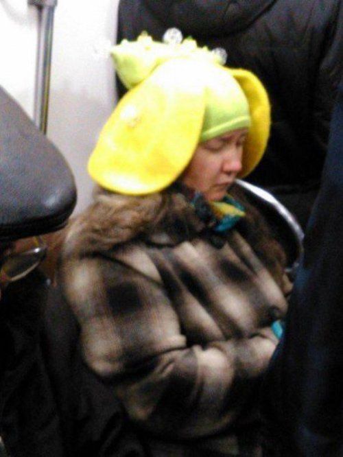Необычные пассажиры в метро