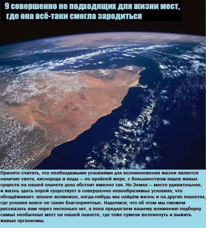 Суровые места на земле, где по теории жизнь невозможна