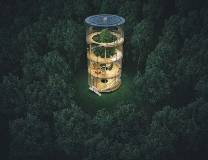 Необычный стеклянный дом от казахского дизайнера