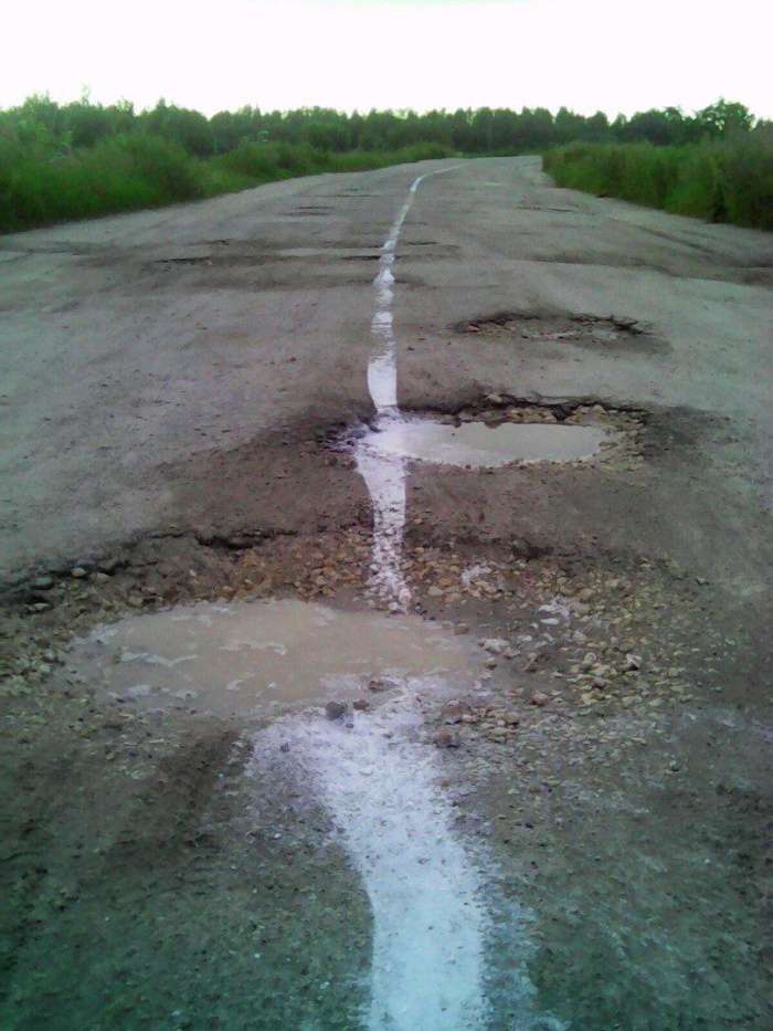 Свежая дорожная разметка в Рязанской области