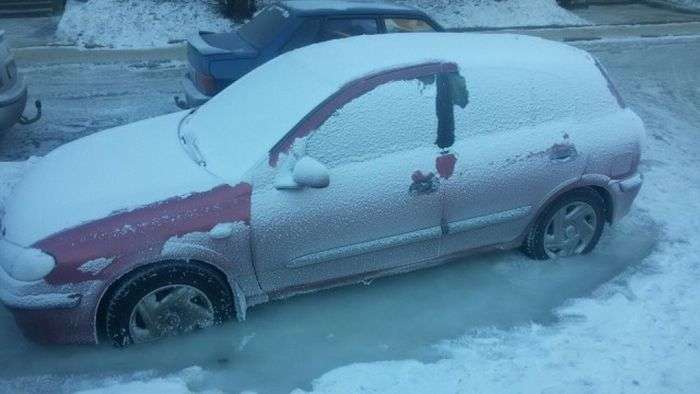 Ледяная ловушка для авто