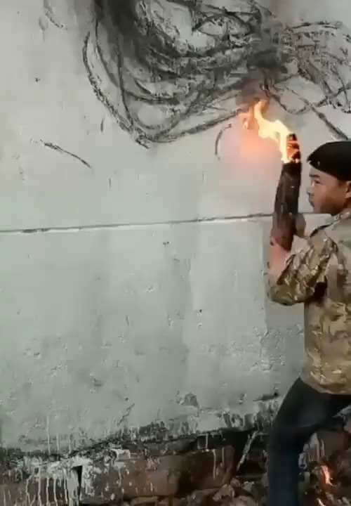 Китайское граффити без краски