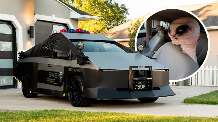 Toyota Prius в стиле Cybertruck: инновационный гибридный автомобиль для будущего.